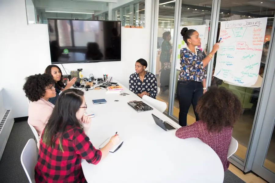 Taller de customer journey en pizarra durante una consultoría