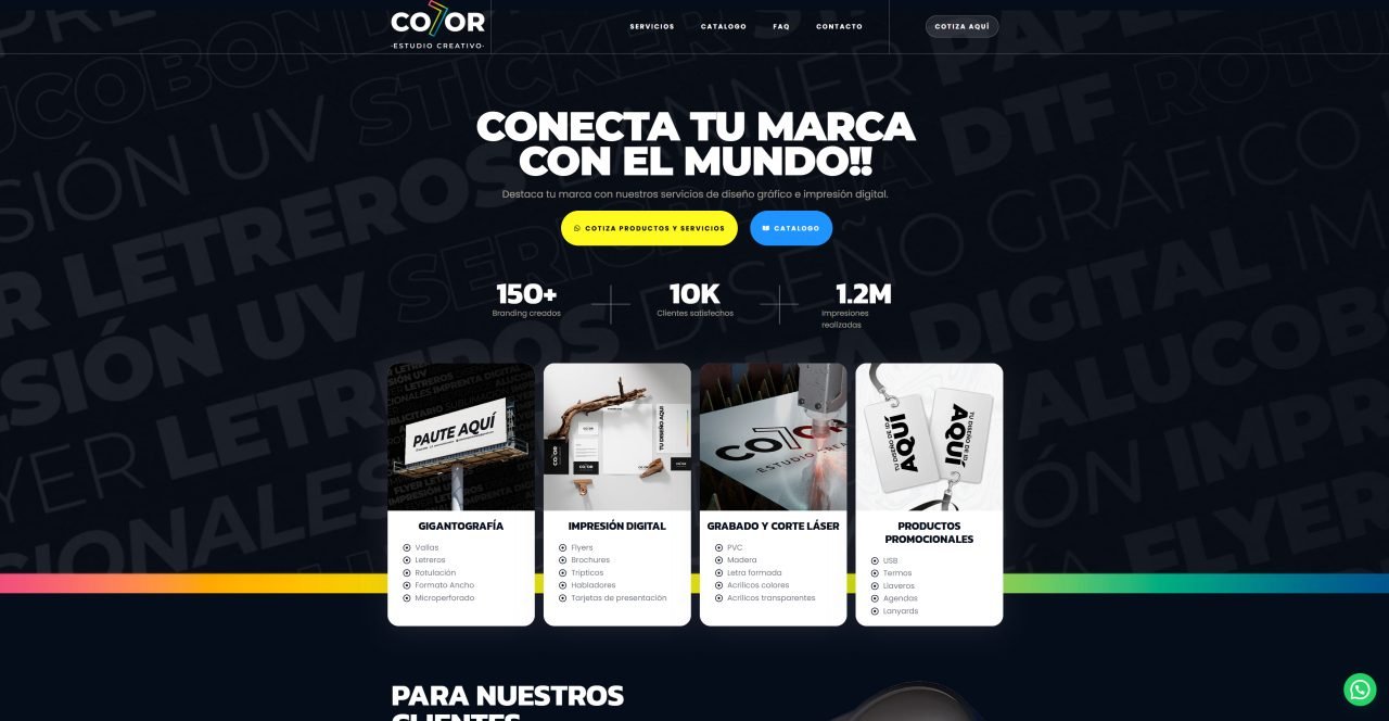 Color Impresiones Panamá — sitio web desarrollado por Triopcion