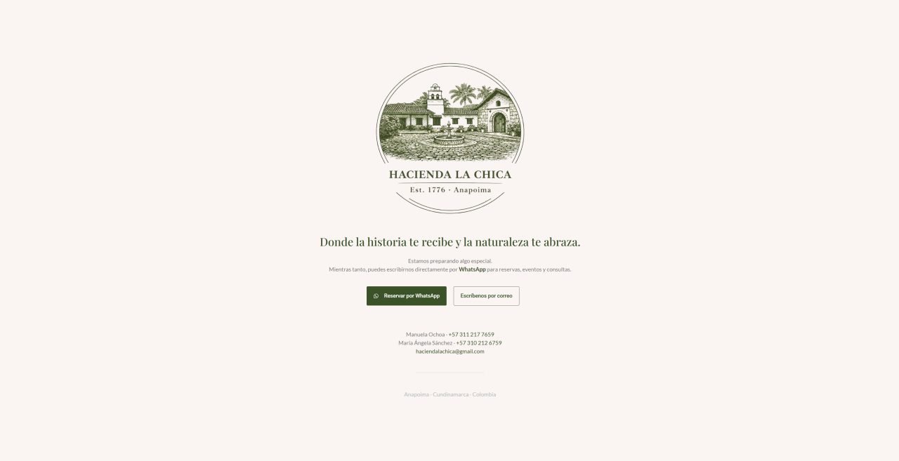 Hacienda La Chica — sitio web desarrollado por Triopcion