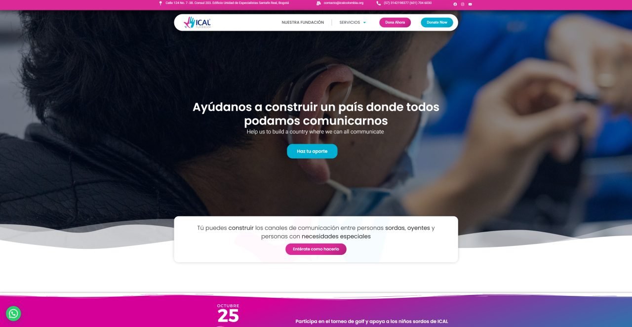 ICAL Colombia — sitio web desarrollado por Triopcion