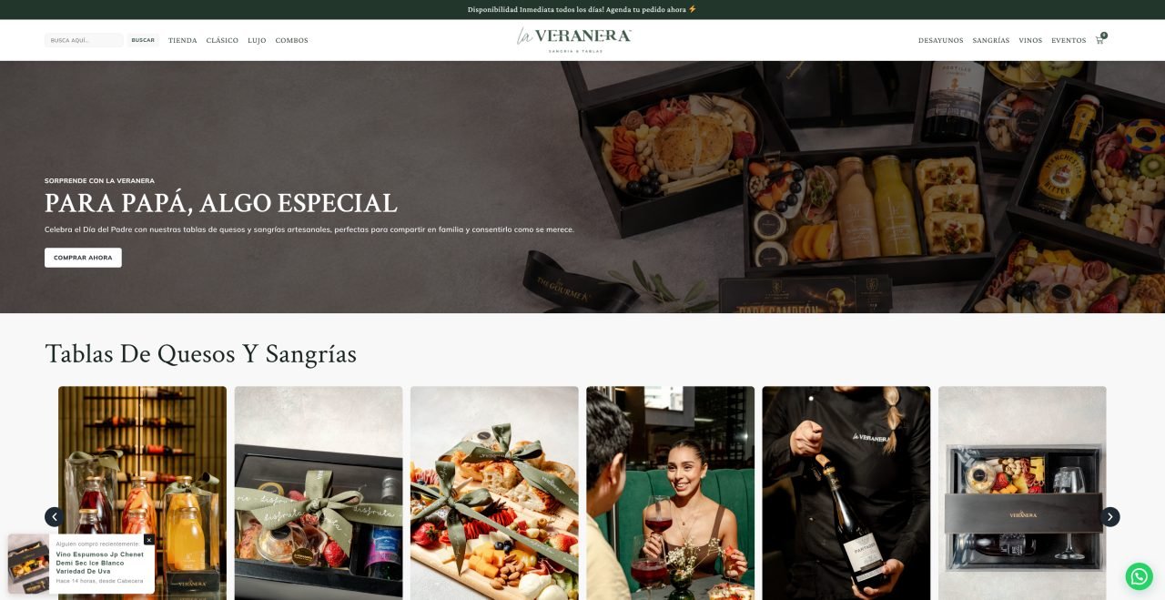 La Veranera — sitio web desarrollado por Triopcion