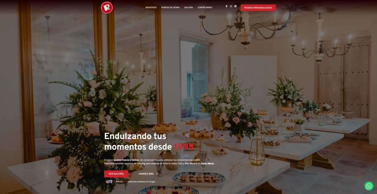 Repostería Donde Rita — sitio web desarrollado por Triopcion